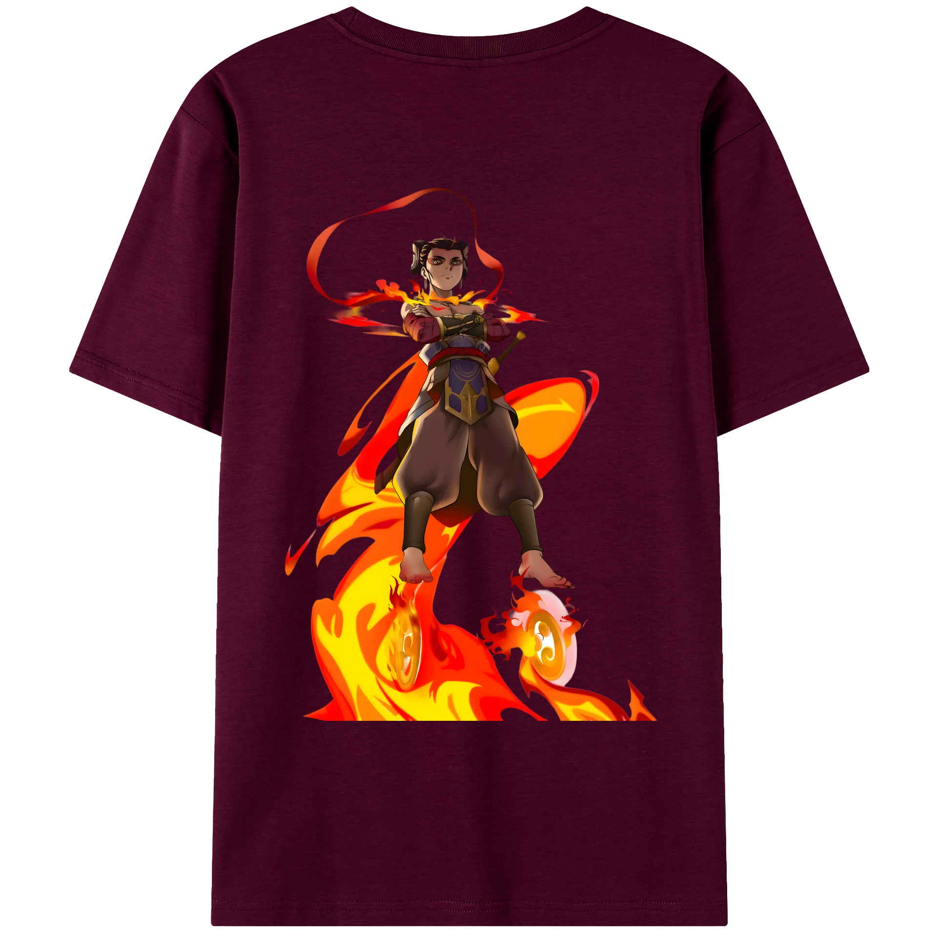 （画像用） Ne Zha 2 ナタ 魔童の大暴れ レディース半袖Tシャツ(バックプリント)